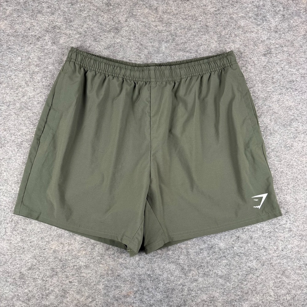 Gymshark Arrival Shorts 5" Polyester Pockets Green Mens XL